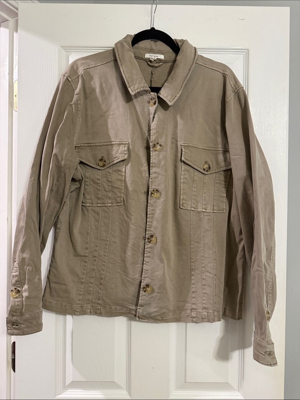 Light Taupe Women’s  Button-Front Jacket